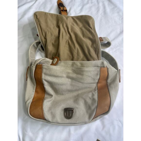 Vintage L.L. Bean Leather and Canvas Cross Body Field Bag - Picture 3 of 12